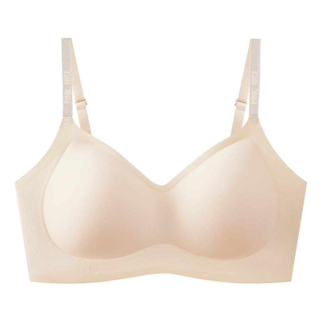Women's Liquid Foundation Lift Underwear, Seamless Small Chest, Gathered Letters, Shoulder Belt Bra