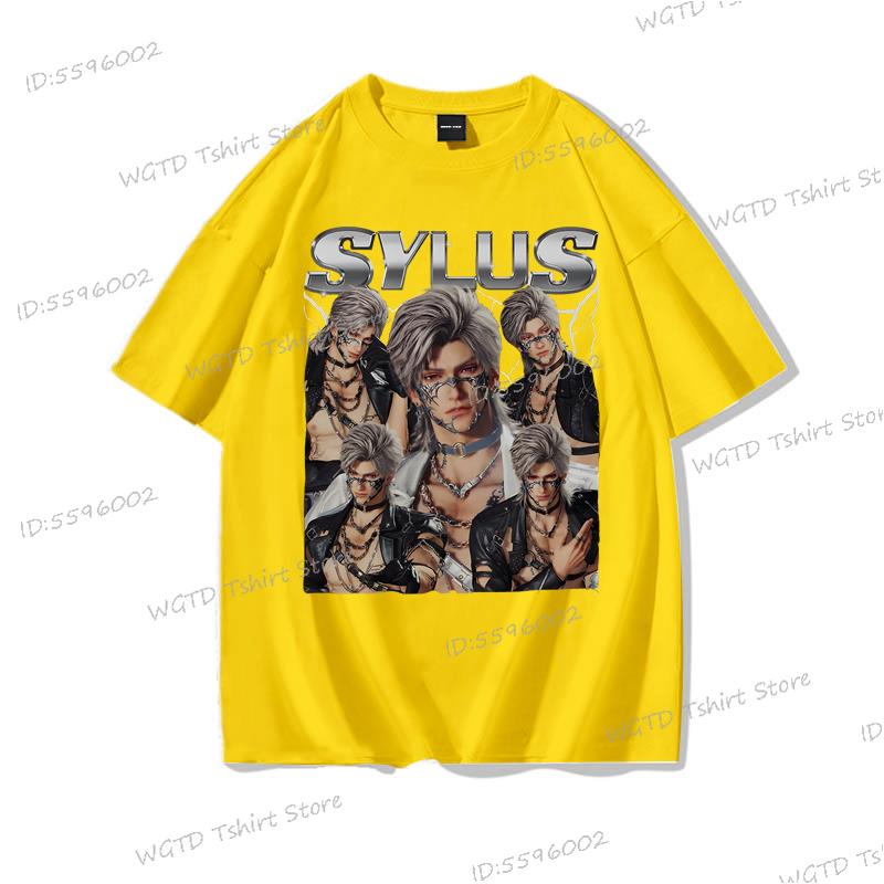 Sylus Love and Deepspace Cotton T-Shirt Vintage Streetwear Women Men Clothing Harajuku Y2k Short Sleeve Tee Loose Soft Tee Shirt
