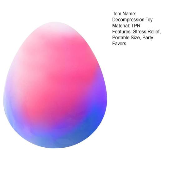 Easter Egg Squeeze Toy Stress Relieving Flow Pattern Egg Sensory Toy Decompression Stress Ball Easter Basket Stuffer Party
