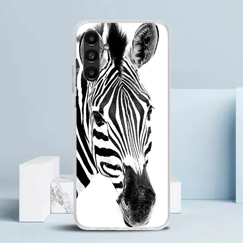Zebra Stripe Black White Phone Case For Samsung Galaxy A17 A37 A57 A16 A15 A14 A13 A56 A55 A54 A53 A36 A35 A34 A33 A26 A25 A24 A