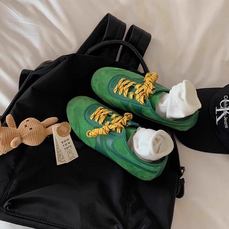 Retro German training shoes women's 2025 women's flat-soled single shoes autumn new soft leather women's shoes commuter board shoes casual shoes