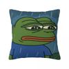 Sad P-Pepe Frog Meme Pillow Case Vintage Pillow Cover Soft Custom Diy Cushion Cover Pillowcases For Living Room Chair