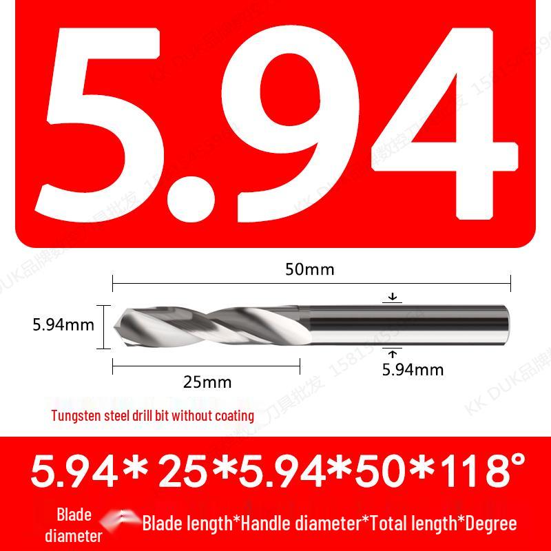 Straight Shank Solid Carbide Drill Bit Set (5.91–5.99mm)