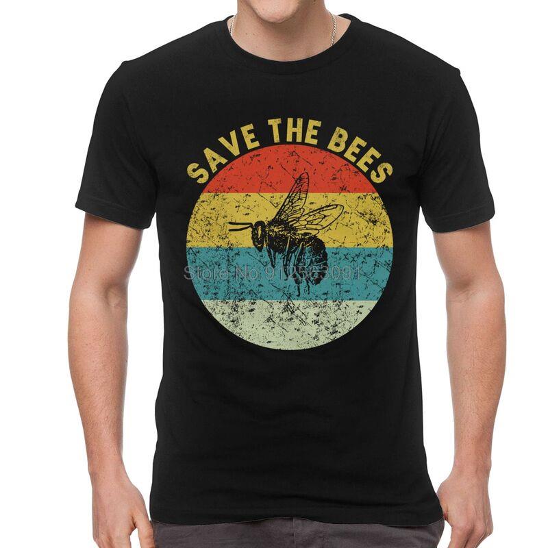 

Vintage Save The Bee Tshirts Men Streetwear Tee Tops Cotton T Shirt Short Sleeve Beekeeper Clothes Gift Merch Oneck T Shirt S разноцветный
