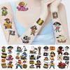 New Cartoon Pirate Series Tattoo Stickers Waterproof Party Gift Fun Face Hand Stickers