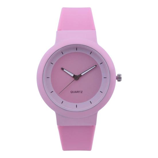 Wrist Watch Quartz Analog Convenient Alloy Round Dial Analog Student Watch for Girls розовый