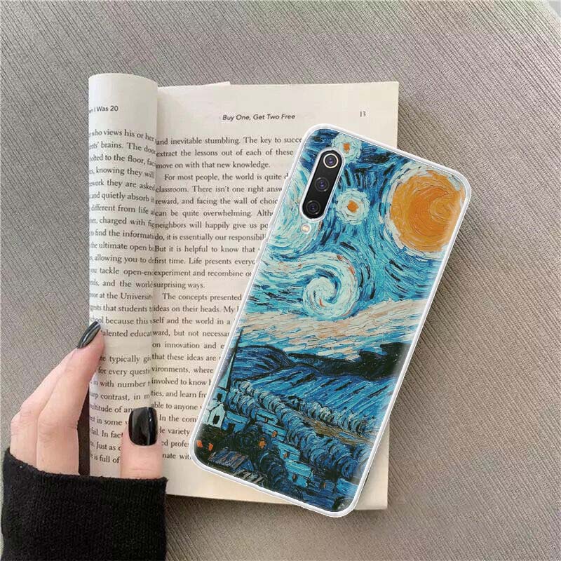 

paintings Starry Night Van Gogh Phone Case For Xiaomi Redmi Note 14 13 Pro Plus 5G Cover 13C 14C 12 12C 9 9T 9C 10 10C 8 7 6 10A Redmi 12C