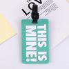 Eco-friendly PVC Cartoon Letter Luggage Tag - Creative Travel Identification Tag for Airplane Check-in
