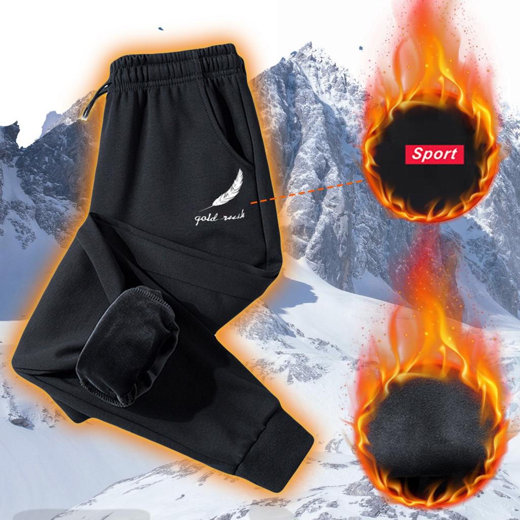 Calças compridas masculinas outono inverno casual cor sólida manter quente e veludo