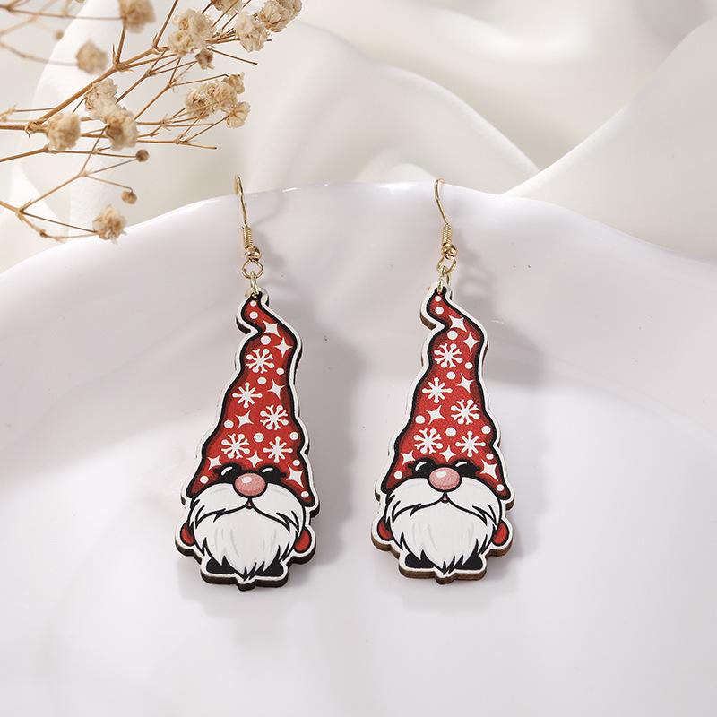 High-End Reindeer Candy Christmas Earrings for Women: Cute Cartoon Holiday Jewelry