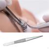 Flat Extension Tweezers Application Tool Stainless Steel Cosmetics
