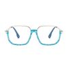 Half Frame Oversized Square Glasses Anti Blue Light Large Frame Reading Glasses Women Popular Transparent Eyeglasses Uv400