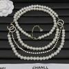 Elegant Multi-layer Pearl Rhinestone Waist Chain for Women