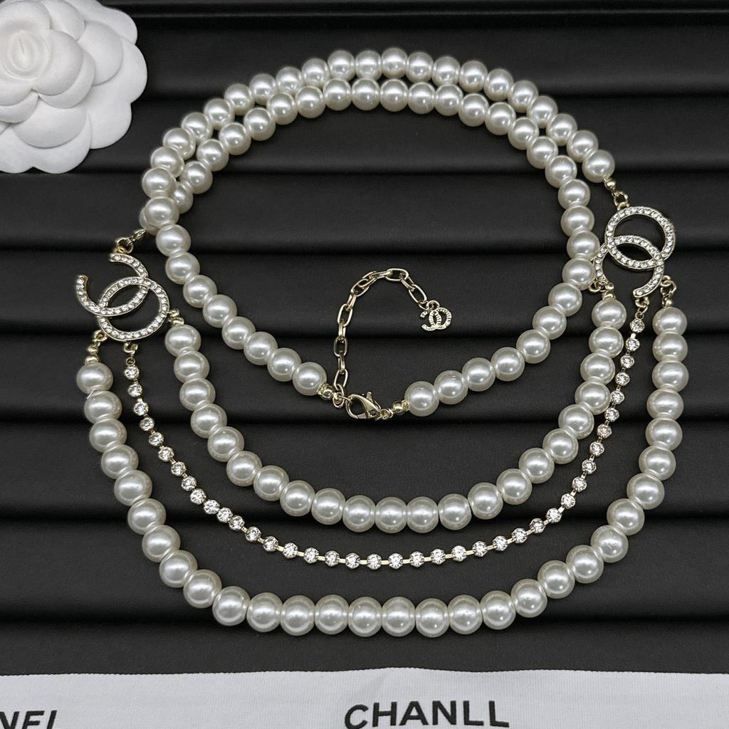 Elegant Multi-layer Pearl Rhinestone Waist Chain for Women