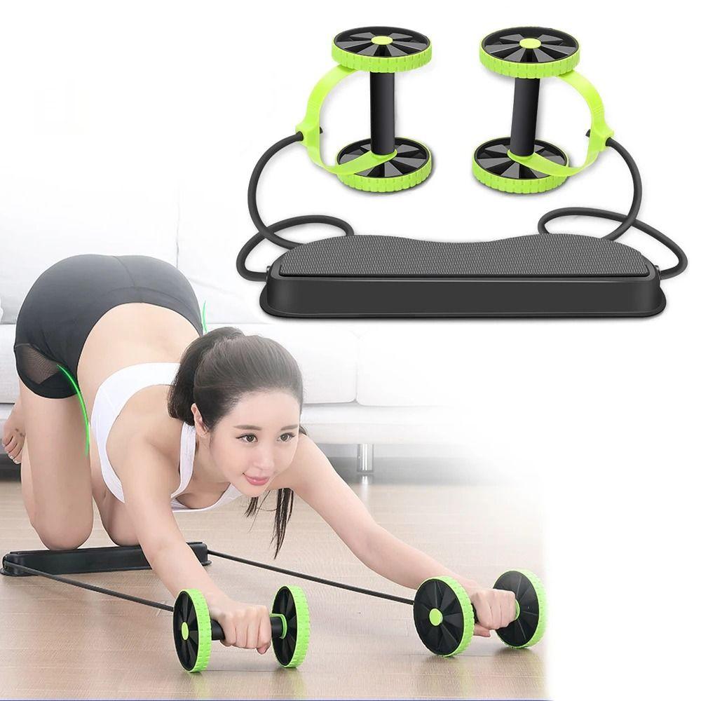 Resistance Bands Ab Roller Knee Mat Abdominal Wheel Core Workout Equipment  Body Shaping