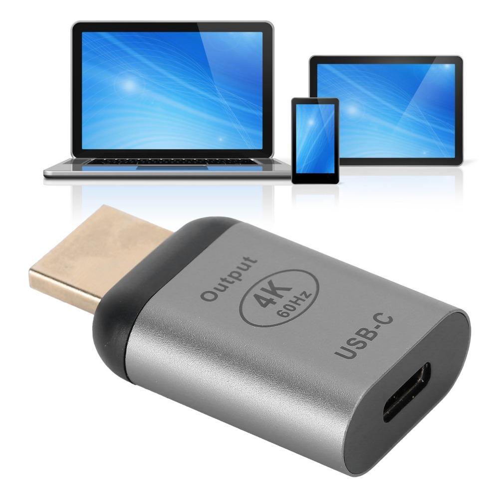 4K 60Hz USB-C zu HD Adapter Aluminiumlegierung Gehäuse HD Adapter Anschluss für Tablet, Telefon, Laptop