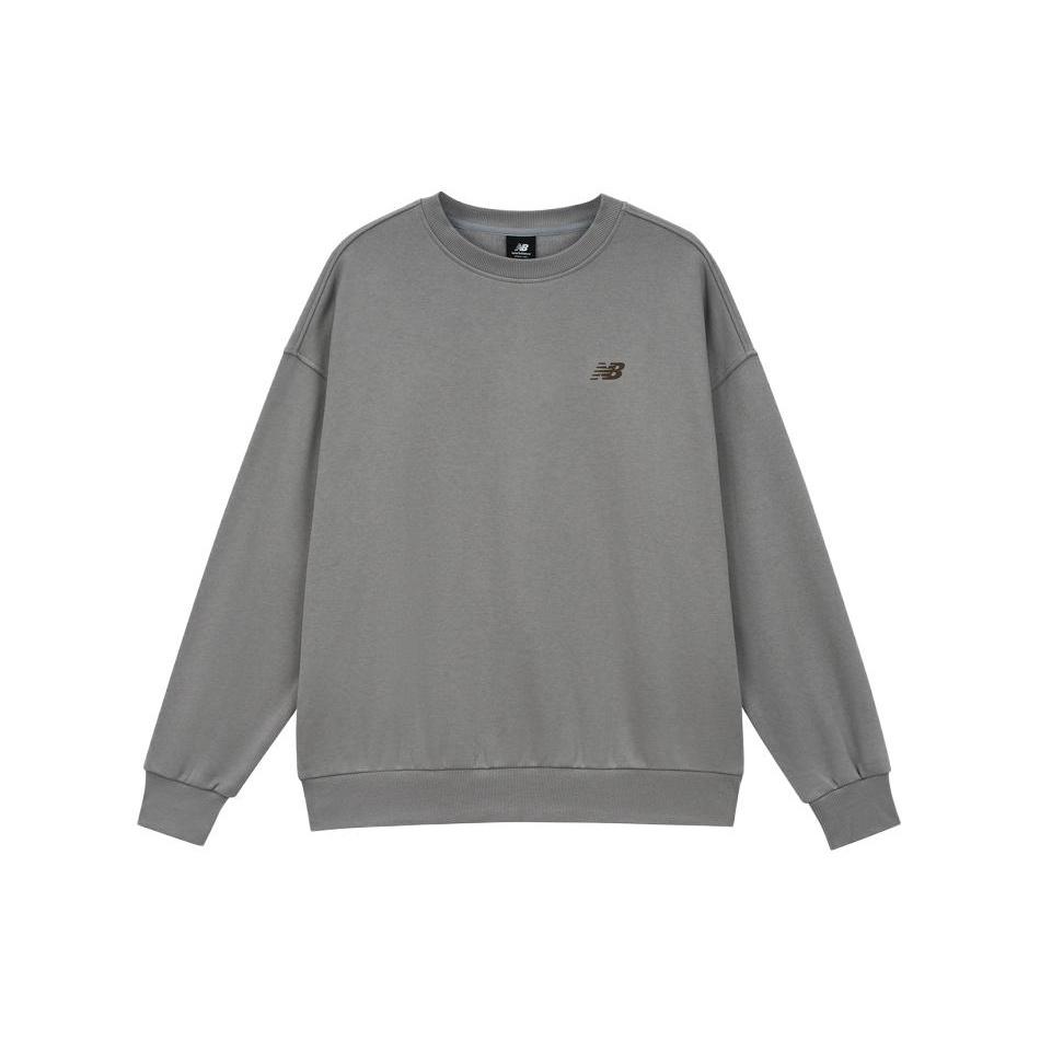 New Balance Casual Pullover Sweatshirt Asia Sizing  Grey  Men s AMT33344-TAG XS