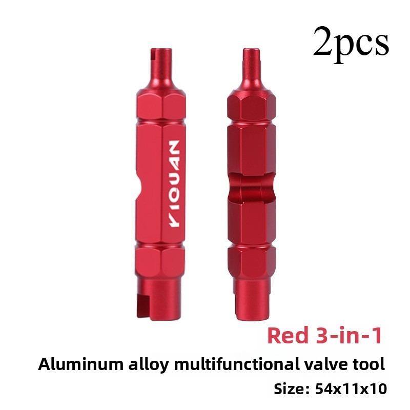 3-in-1 Bike Multifunctional Valve Core Remover Tool Wrench Spanner for Bicycle Schrader and Presta Valve Extender