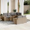 VidaXL Garden Lounge Set 11 Pcs with Beige Cushions Wicker 3276505
