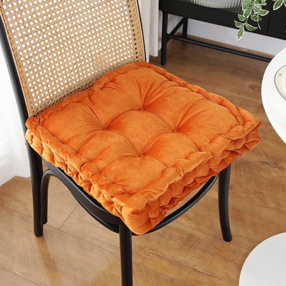 Square Chair Cushion Thicken Seat Pad Home Decor Velvet Tatami Cushion  Office
