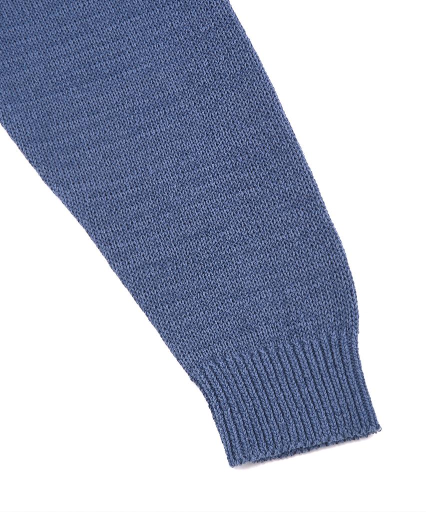 IL CORSO Sheer Round Neck Knit Pale Blue