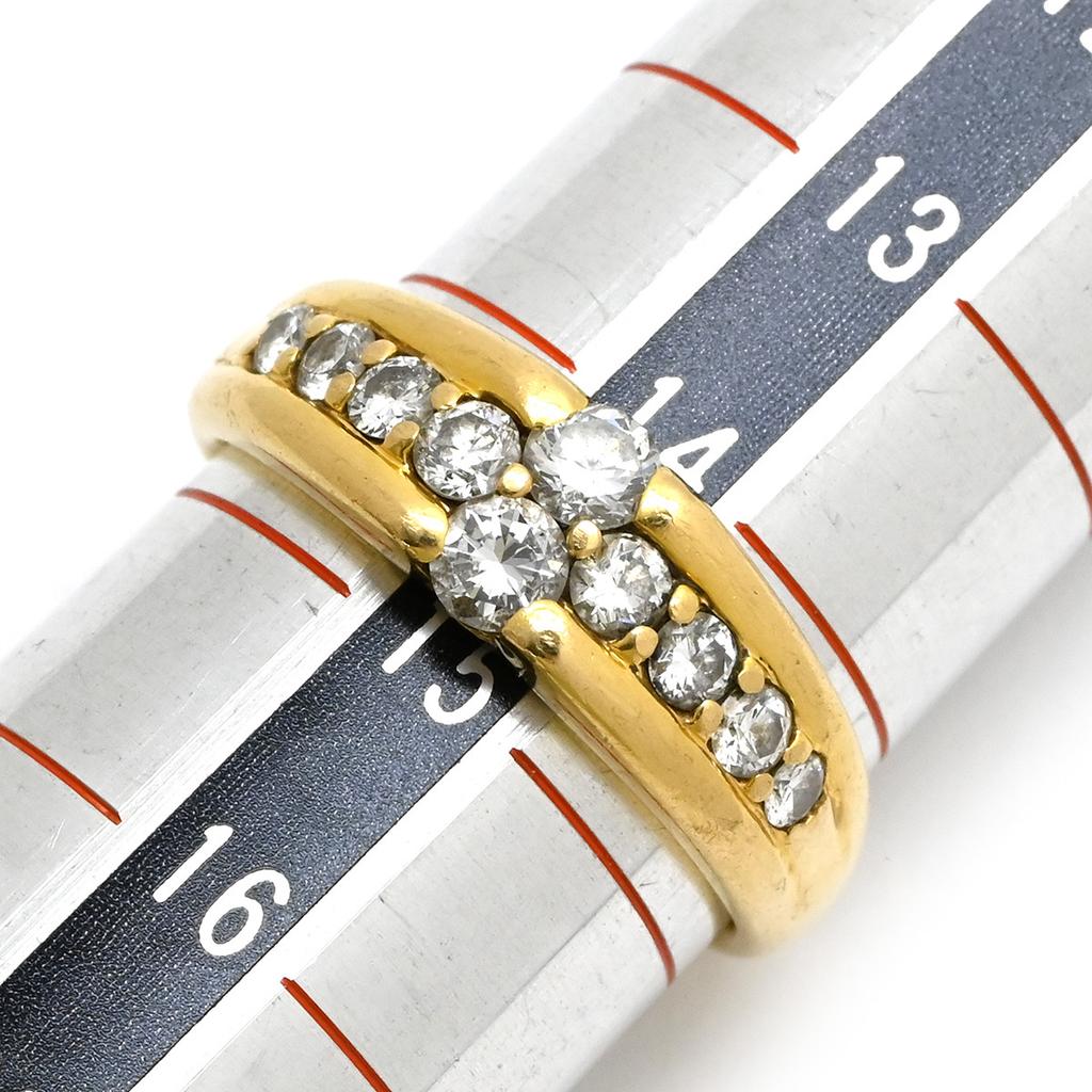 NON BRAND - Diamond 0.71ctRing ring 18K Yellow Gold/diamond #14.5(JP Size) Array
