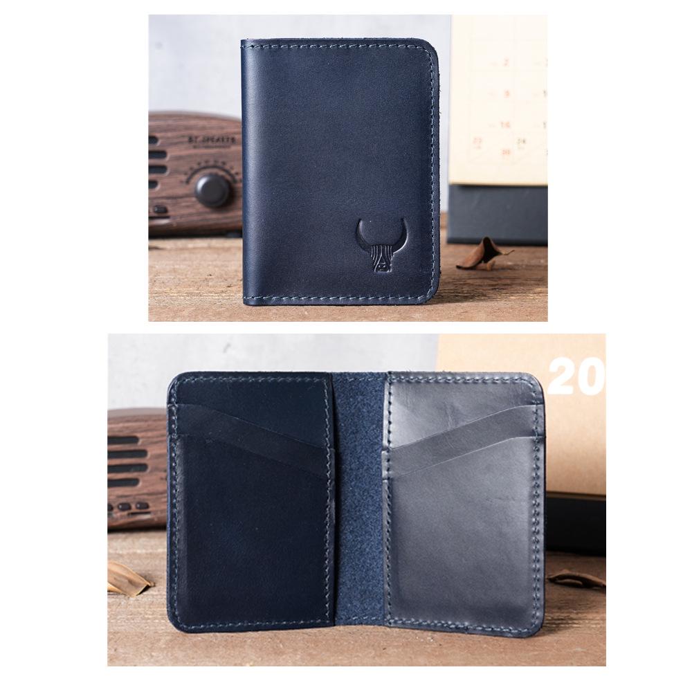 NT Retro Crazy Horse Leather Multi-Card Clutch: Unisex ID & Card Holder Wallet