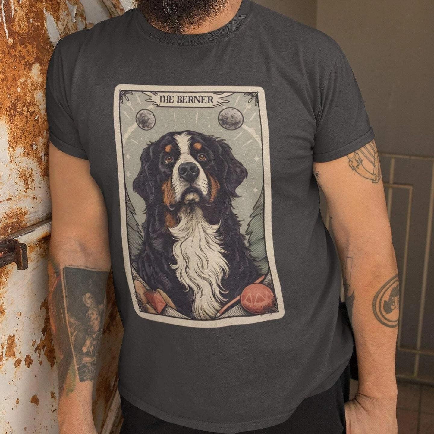 Bernese Mountain Dog Shirt, The Berner Tarot Card Shirt Bernese Dog Mom Gift 4XL