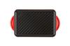 LE CREUSET Rechteckiger Grill 32cm Kirschrot