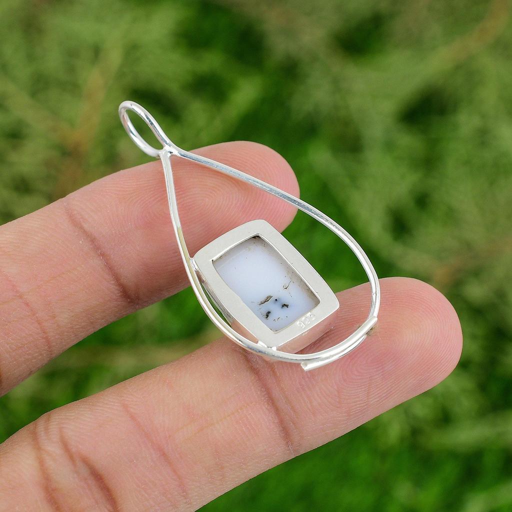 Daughters Day Sale 925 Silver Dendrite Opal Gemstone Art Deco Ethnic New Pendant