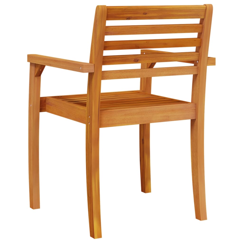 Garden Chairs 2 pcs 59 x 55 x 85 cm Solid Acacia Wood