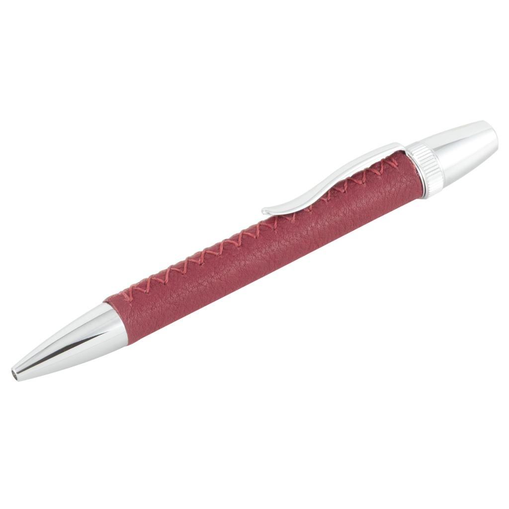 Penmode Leather Ballpoint Premium Cowhide 135mm Long Pen, Long, Leather, Purple,