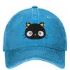 Chococat Baseball Cap Kawaii black cat Unisex Women Designer Trucker Hat Spring yk Retro Running Hippie Snapback Cap