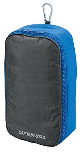 Captain Stag Rain Suit, Stretch Material, Water Resistance 10,000, Breathability 5,000, Storage Case Included, Blue, Size L, UX-2517