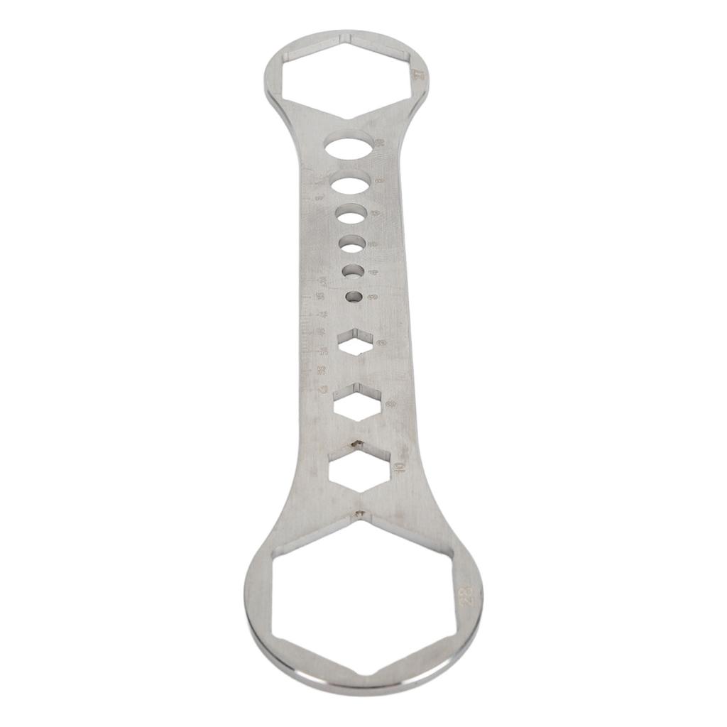 Bike Front Fork Wrench Stainless Steel Bicycle Pneumatic Fork Cover Removal Tool for Mountain Bike 27‑28mm 1.06‑1.1in