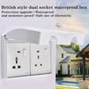 86 Type 2 Gang Outdoor Socket Waterproof Box Plastic Electrical Outlet Cover Receptacle Protectors Socket Case Box