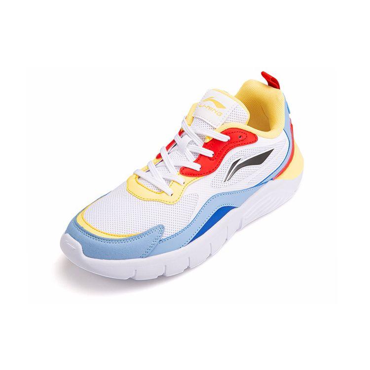 Li-Ning Retro Trend Casual Low-Top Running Shoes Unisex Sneakers White Blue AGCQ245-1