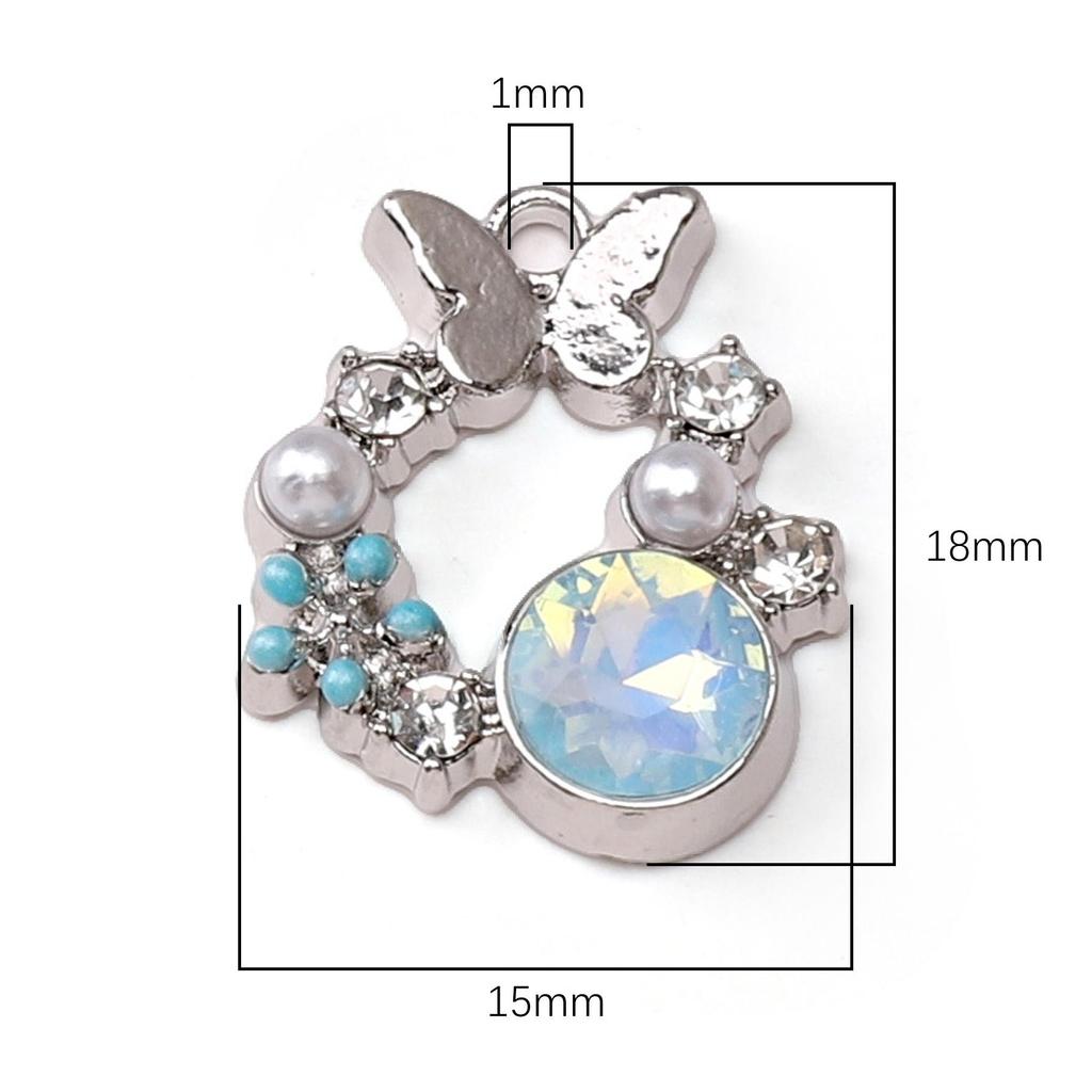 Slitinové přívěsky ve tvaru motýla, měsíce a srdce pro DIY náramek, náhrdelník, doplňky