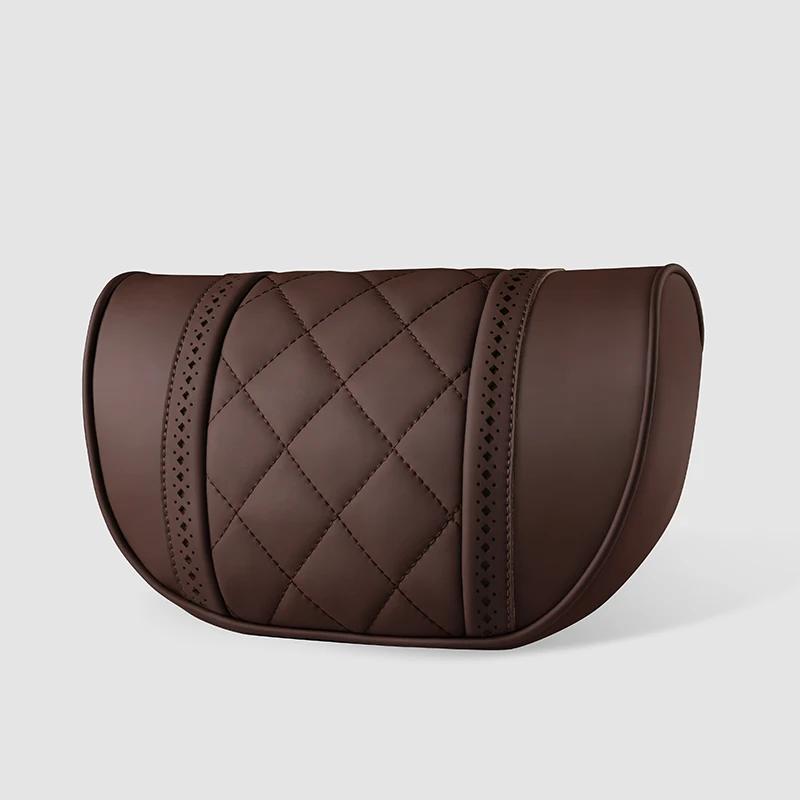 NAPPA Leather Car Neck Pillow For Mercedes Benz Maybach S-Class Headrest Car Travel Rea Seat Support Cushion Interior Accessorie