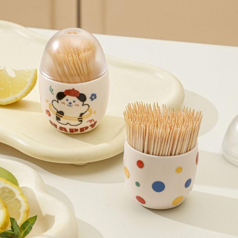 2 Stück Oval geformte Magnet-Zahnstocherbox Wandmontierter Zahnstocherspender Esstisch