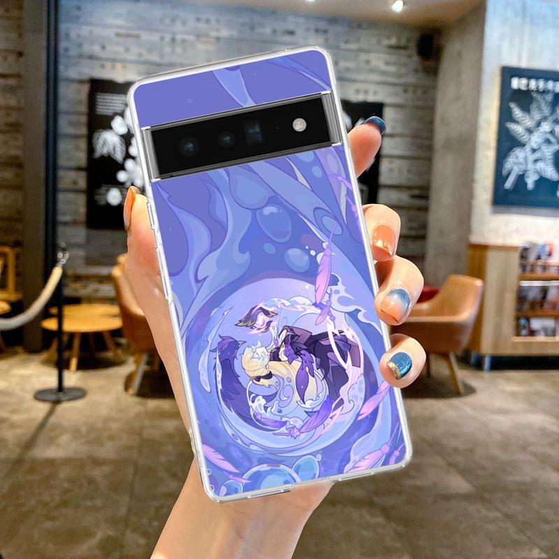 

Genshin Impact Cartoon Logo For Google Pixel 9 8 7 6 Pro Phone Case Soft For Pixel 6A 5 4 5A 4A 3A XL 5G Silicone Clear Cover Pixel 7