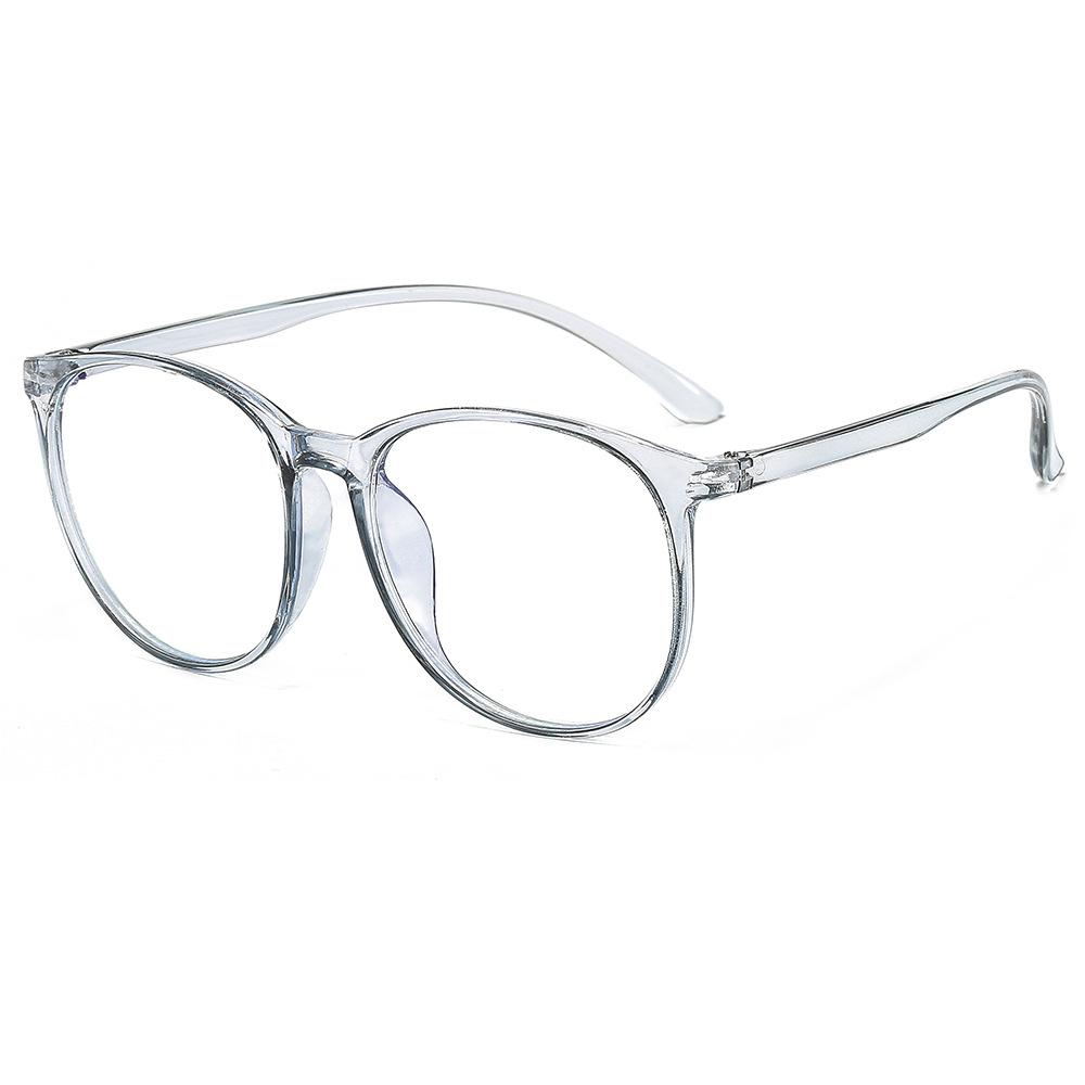 Fashion Anti-Blue Light Literary And Retro Flat Glasses Round Frame Glasses Can Be Equipped With Myopia Glasses Frame