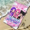 K Girl Group Printed Beach Towel Microfiber Soft Quick Dry Gym Sports Towel Cute Kids Bath Towel Trendy Daily Beach Accessories