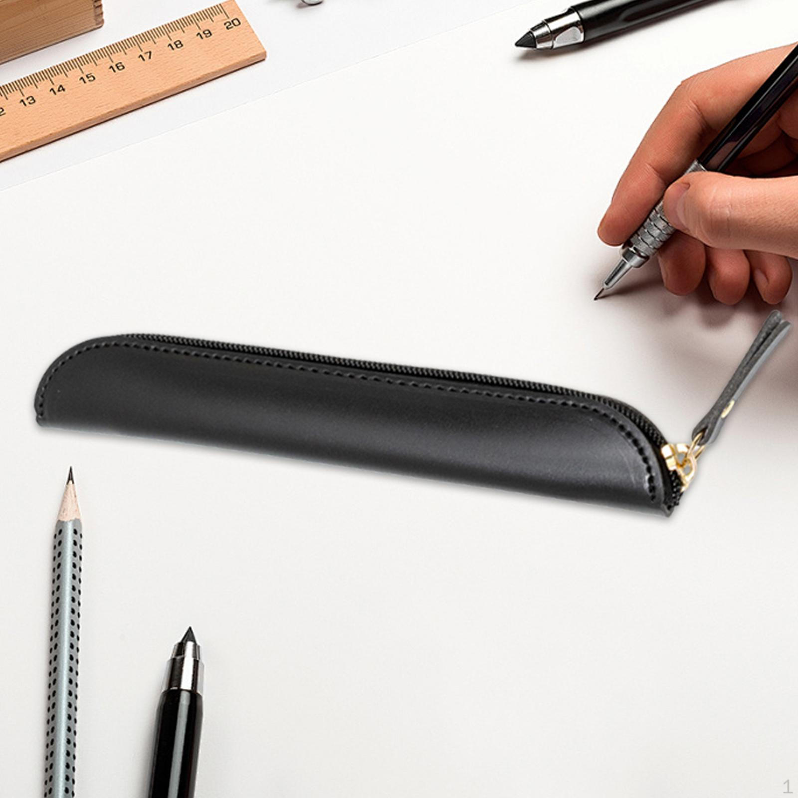 

Pen Bag Pencil Case Lightweight Thin Aesthetic Organizer Pouch Stationery Box for School Traveling чорний