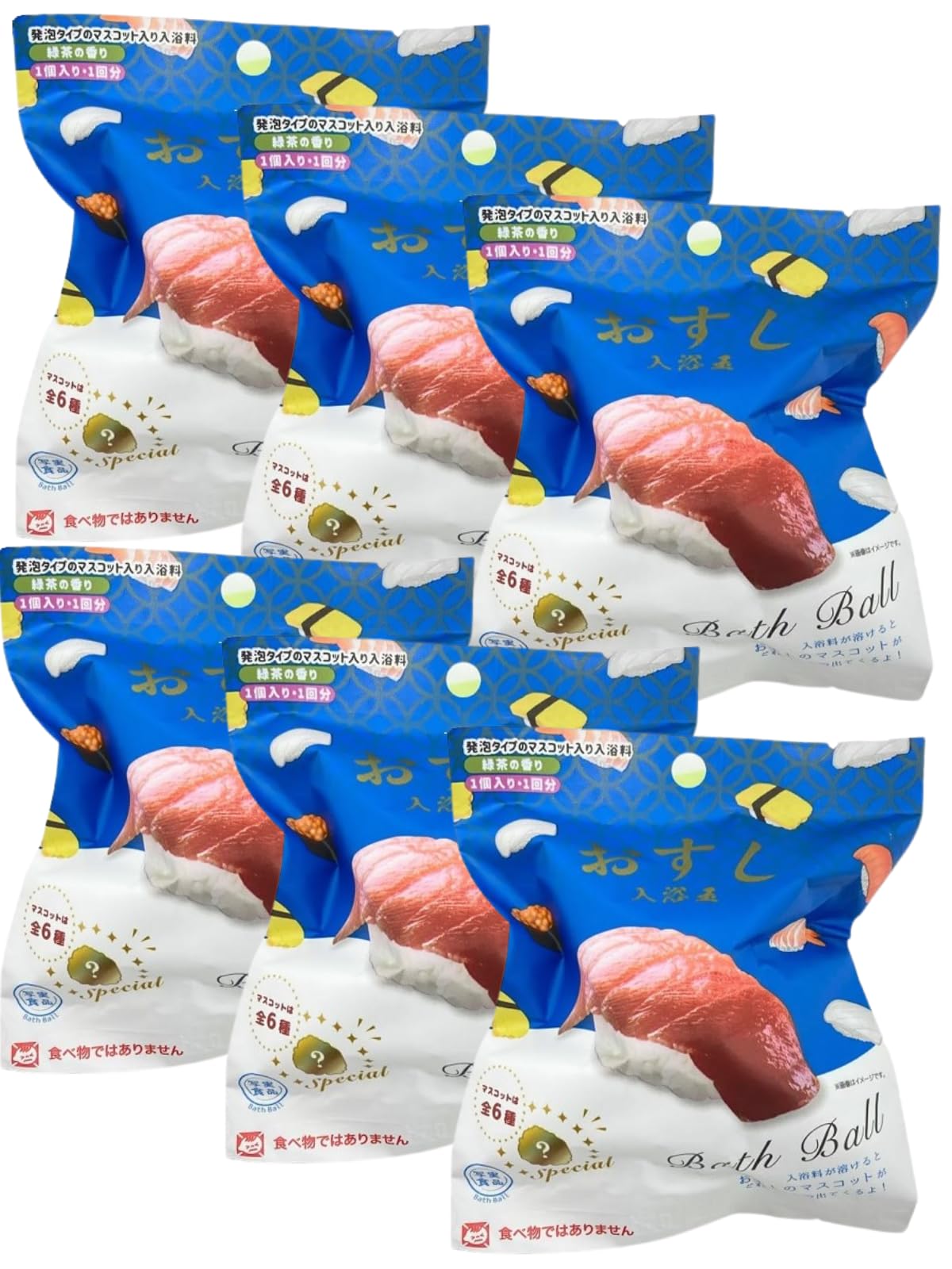 

Set of 6 Foaming Net Nor Corporation Realistic Sushi Bath Balls with Scented Bath Japanese Includes a convenient foaming net for bath + Included