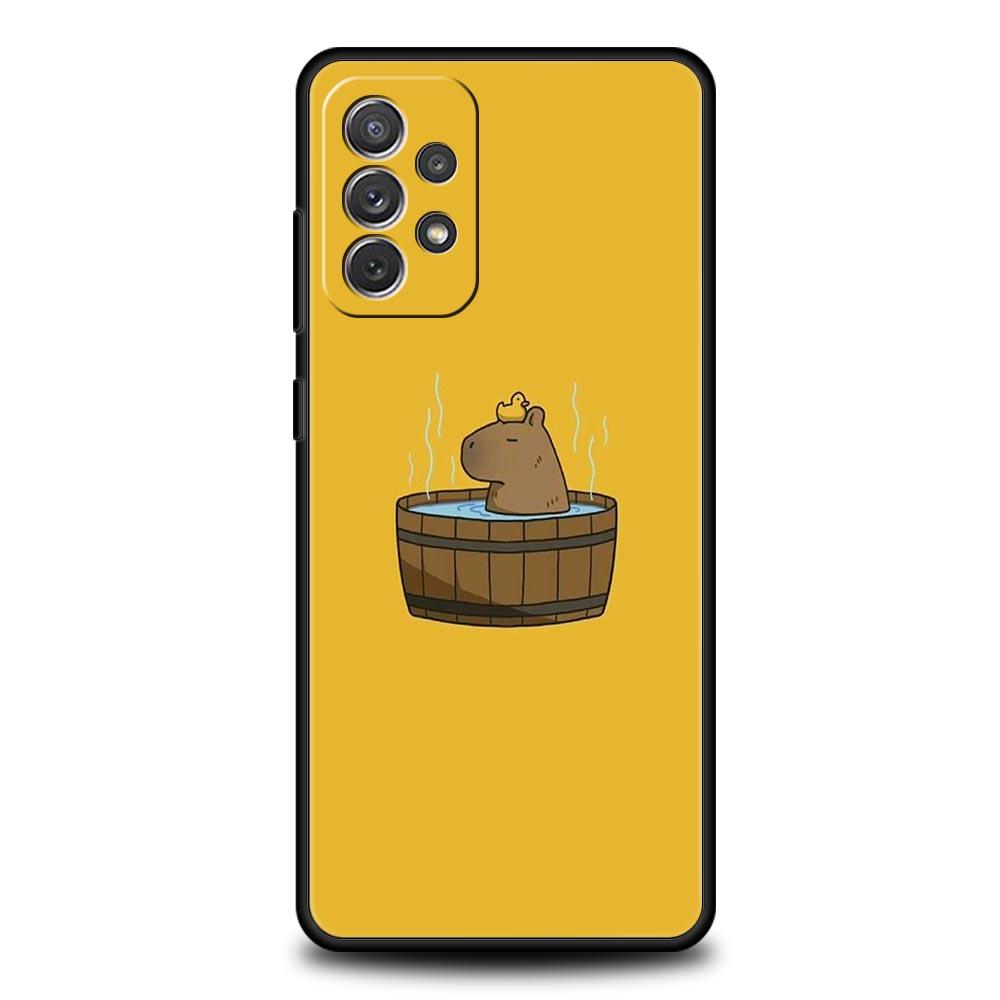 Cartoon Capybara Couple Paired Case for Samsung A51 A71 A21S A12 A11 A15 A25 A31 A41 A23 A33 A53 A73 A05S A13 5G A35 A55 Cover