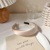2025 Lace Pearl Fold Hair Bands For Women Korean Style Wide-Brimmed Sponge White Headband  Elegant Hair Band