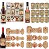 12pcs Elk Deer Bottle Gift Wrapping Tag Santa Wine Bottle Label  Bar