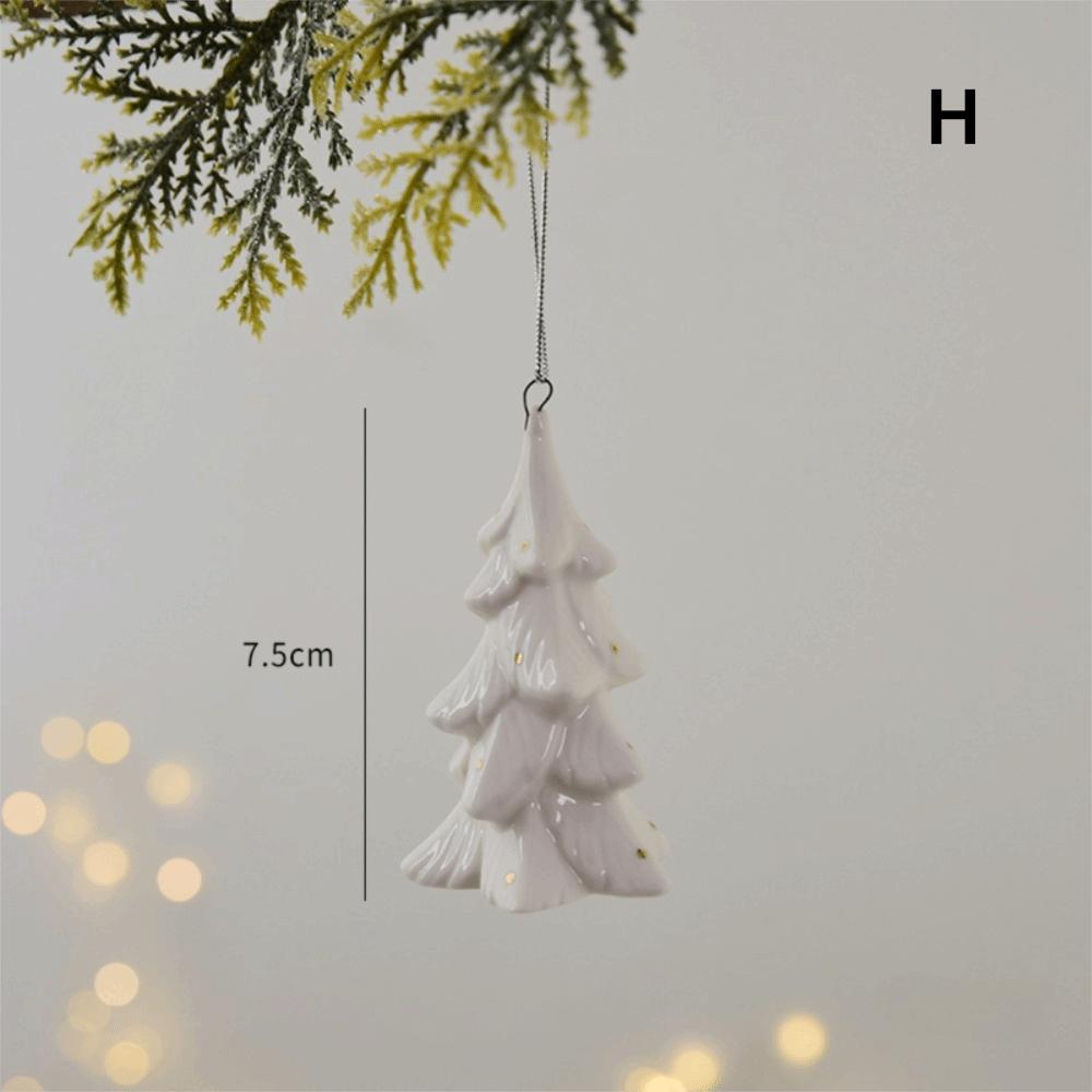 Ceramic Crafts Christmas Ceramic House Pendant Painting Pendant Ornament Merry Christmas Party