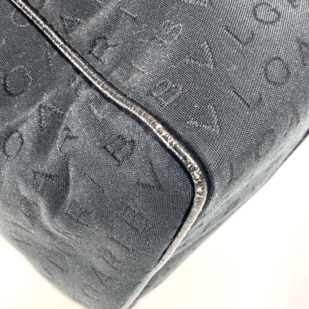 BVLGARI Logo mania Bag Tote Bag Shoulder Bag Leather/Canvas Black